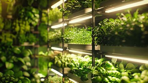 Premium Photo | Row of Green Plants in a Modern Greenhouse