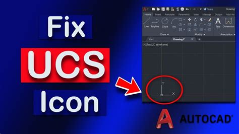 How To Fix UCS Icon To The Drawing In AutoCAD YouTube