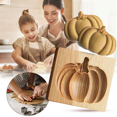 Lytiang Cookie Cutter Carving Cookie Wood Crafts Decorating Baking Tool