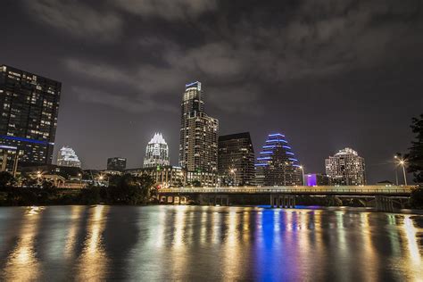 Austin Skyline at Night Photograph by John McGraw