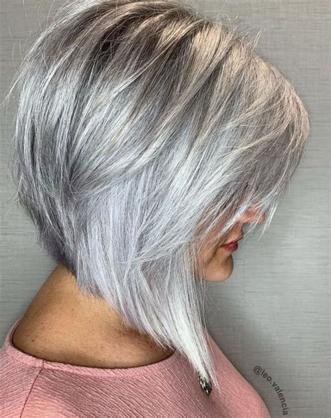 Modern Inverted Silver Bob Haircut Modern Haircuts Modern Hairstyles