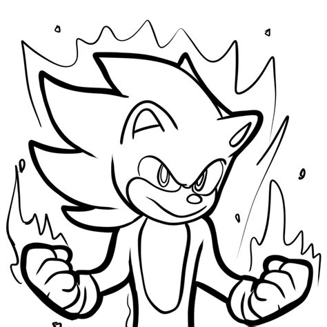 Super Sonic Coloring Page Busy Shark