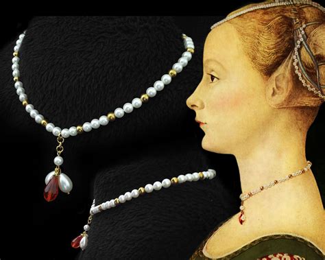 Italian Renaissance Necklace Faux Shell Pearl Necklace Etsy