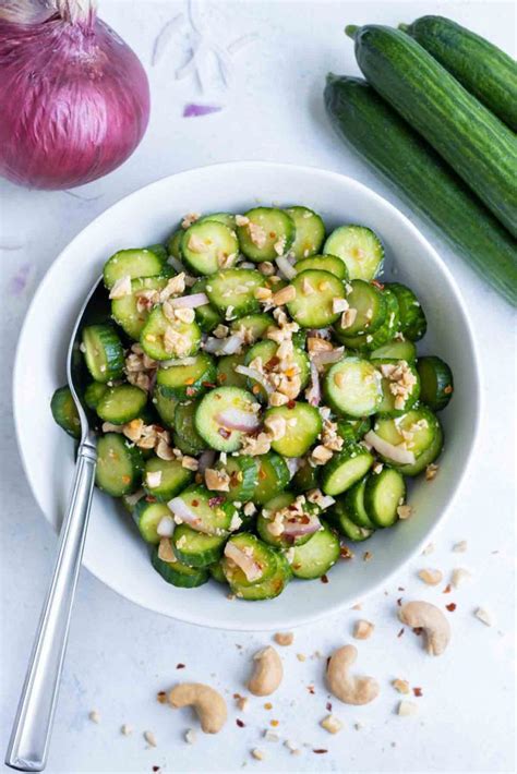 Quick Asian Cucumber Salad Recipe Evolving Table