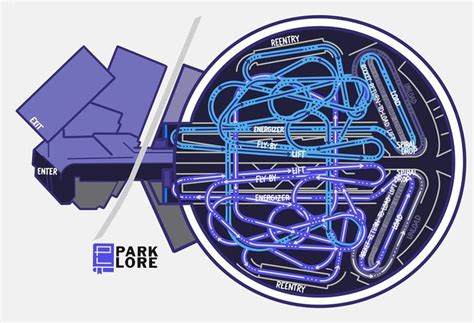 Space Mountain (Magic Kingdom) Disney Ride Layout | Disney theme parks ...