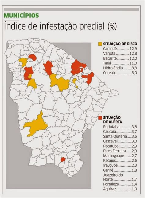 48 MUNICÍPIOS DO ESTADO DO CEARÁ ESTÃO EM ALERTA DE SURTO DA DENGUE