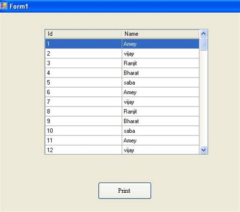 Printing Of Datagridview In Winform C Stack Overflow Riset