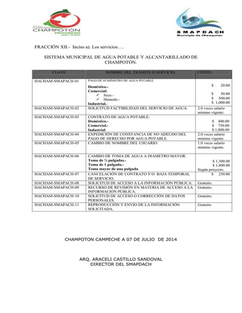 Sistema Municipal De Agua Potable Y Alcantarillado