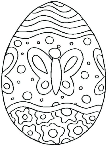 Cesta De Pascua Con Huevos Para Colorear Imprimir E Dibujar