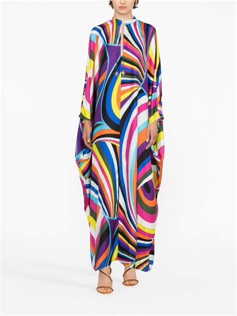 Pucci Iride Print Silk Maxi Dress Farfetch