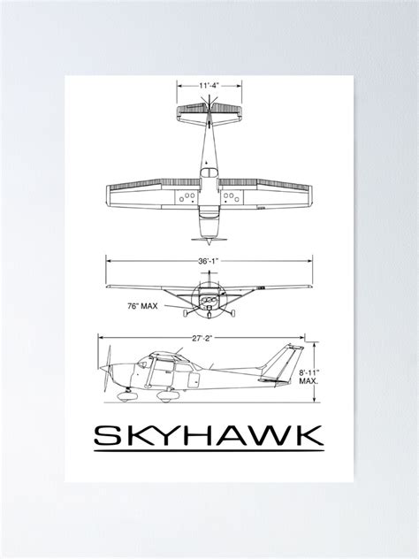 Skyhawk C172 Poster For Sale By Houseofnifty Redbubble