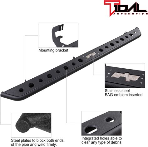 Amazon Tidal Steel Rock Sliders Running Boards Side Step Nerf Bars