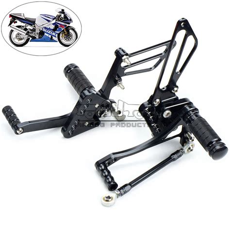 Bjmoto Gsxr Black Aluminum Motorcycle Foot Rests Rear Set