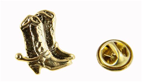 6030507 Cowboy Boots Lapel Pin Brooch Tie Tack Western Theme Cowgirl