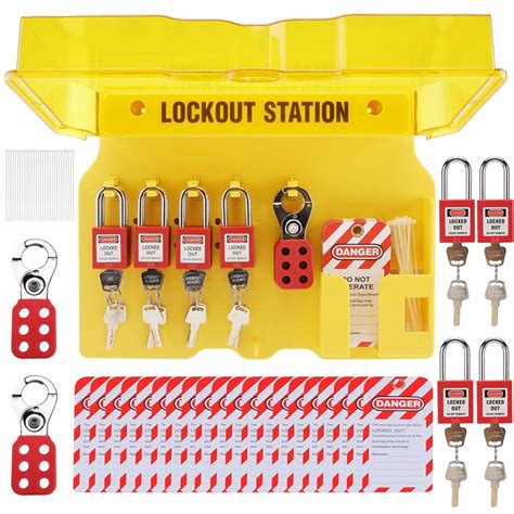 Lockout Tagout Station With Safety Padlocks Hasps And Lockout