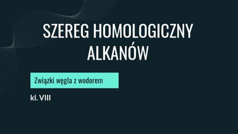 Szereg homologiczny alkanów