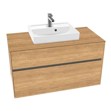 Villeroy & Boch Collaro Waschtischunterschrank, 2 Auszüge kansas oak ...