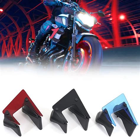 New Motorcycle Side Downforce Naked Spoilers Fixed Winglet Fairing Wing