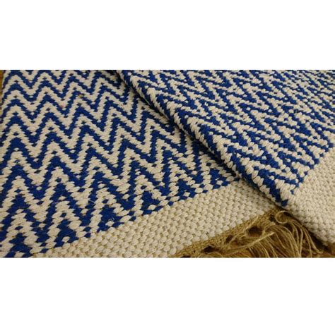 Zig Zag Rug Electric Blue Home Accessories From Readers Interiors Uk