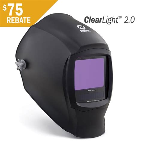 MILLER Welding Helmet Digital Infinity™, Black, Clearlight 2.0 289714 ...