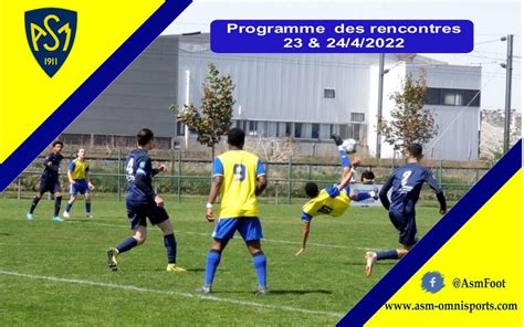 Asm Football Planning Du Week End Du Avril Asm Football