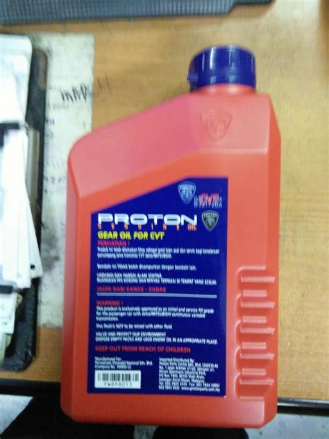 ORIGINAL Proton Inspira CVT Oil 1L Auto Accessories On Carousell