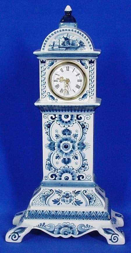 Гжельская роспись. | Ceramica, Orologio, Blu