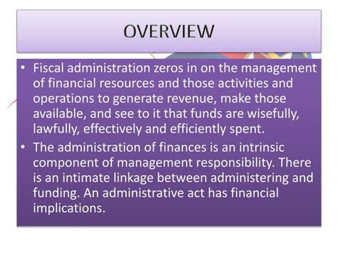 Public Fiscal Administration Part Ppt