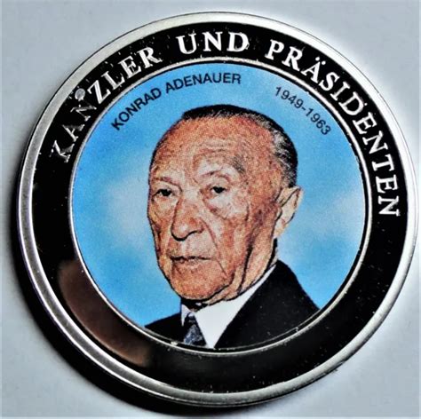 FARB MEDAILLE KONRAD ADENAUER 1 Bundeskanzler BR Deutschland PP Proof