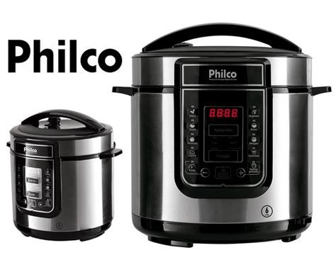 Panela de Pressão Elétrica Philco Digital 100W 6L Timer Controle de