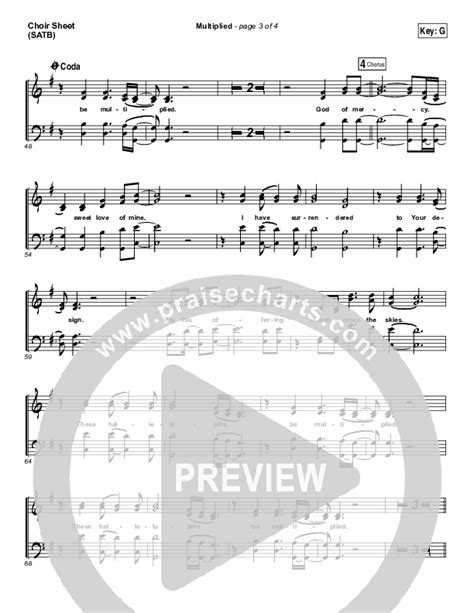 Multiplied Choir Sheet Music PDF Steve Fee North Point Worship