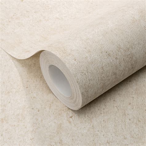 Erismann Savannah Textured Plain Non Woven Beige Wallpaper Wilko