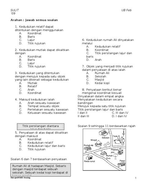 Pdf Latihan Geografi Tingkatan 1 Bab 1and2 Pdfslidenet