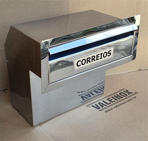 Caixa De Correio Inox Modelo L Para Muro