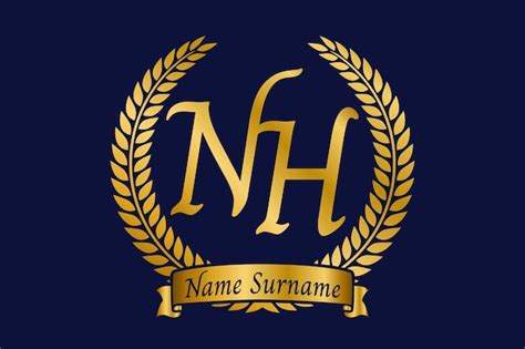 Premium Vector Initial Letter N And H NH Monogram Logo Design With