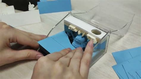 3D блок для заметок, отрывные цветные стикеры для записей с подставкой ...