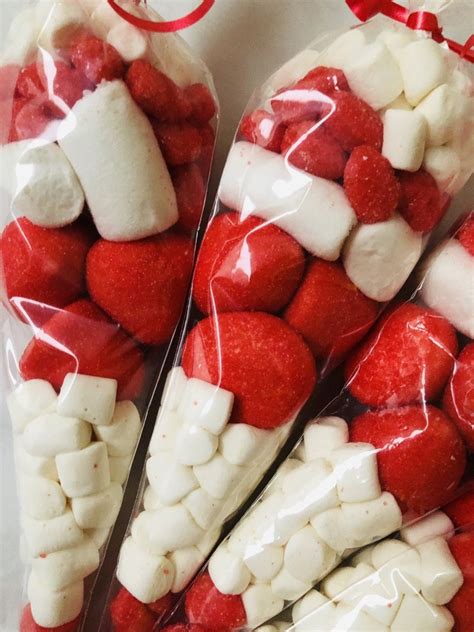 Red And White Sweet Candy Cones Sweets Party Bags Filled Bag Etsy