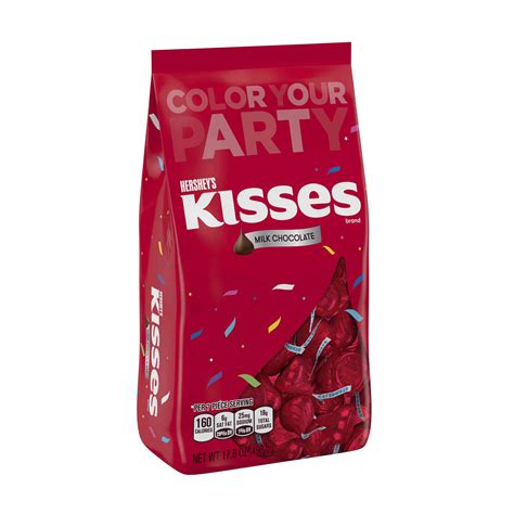 Hersheys Kisses Red Foil Milk Chocolate Candy 176 Oz Walmart