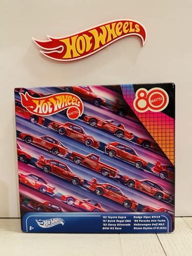 Hot Wheels Silver Series Mattel 80th Anniversary Edition 8 Pack Car Set All Red EBay