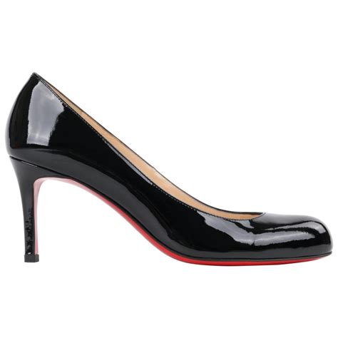 Christian Louboutin Simple Pump 85 Black Patent Leather Classic Pump Heels Nib At 1stdibs