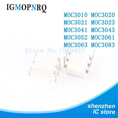 10PCS/Lot MOC3010 MOC3020 MOC3021 MOC3023 MOC3041 MOC3043 MOC3052 ...