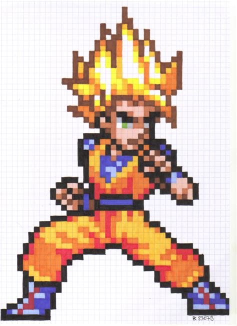 Goku Pixel Art By Hidemaniac On Deviantart