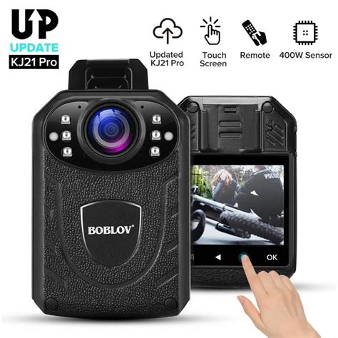 BOBLOV KJ21Pro Körper Kamera HD 1296P Polizei Bodycam Fernbedienung