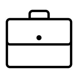 Briefcase Sign Portfolio Symbol Outline Royalty Free Vector