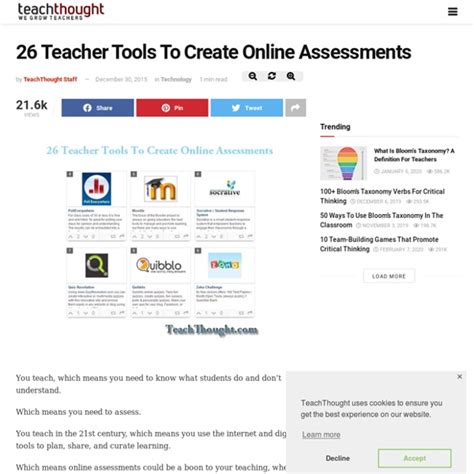 26 Teacher Tools To Create Online Assessments Pearltrees