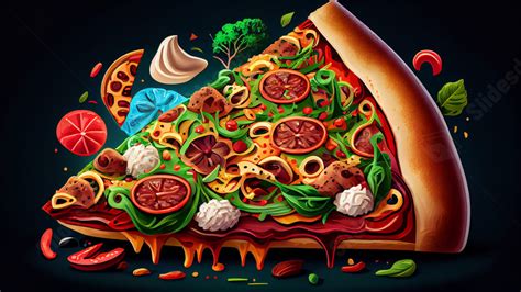 Pizza Italian Slice Illustration Powerpoint Background For Free Download - Slidesdocs