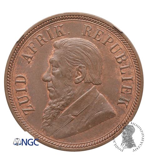 South Africa Penny 1898 NGC MS 64 BN