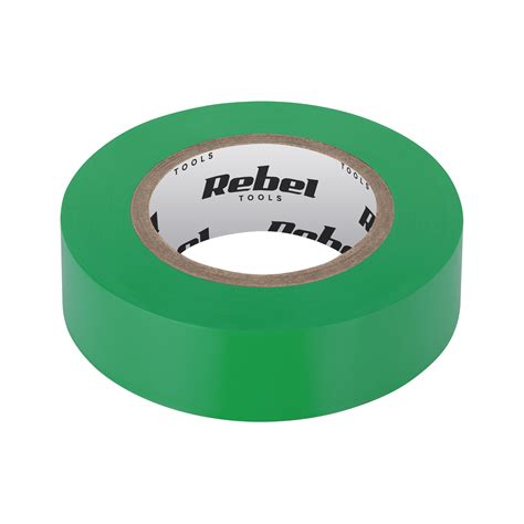 Taśma izolacyjna klejąca REBEL 0 13 mm x 19 mm x 20 yd zielona