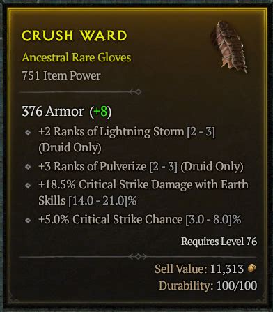 Very Good Pulverize Gloves Druid Topic D Jsp