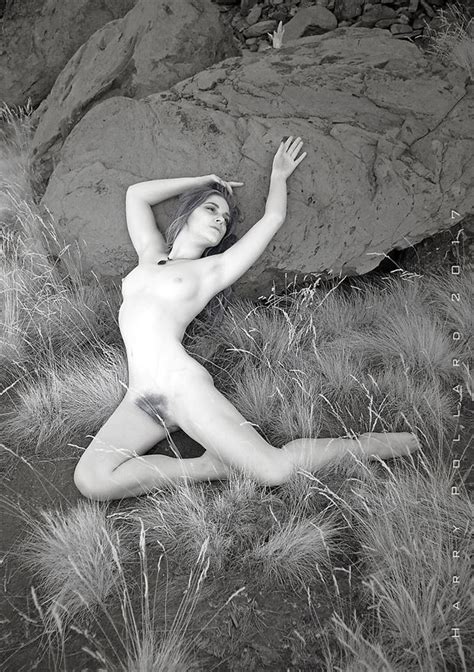 Reclined Aganist Rock IR Artistic Nude Photo By Photographer Shootist